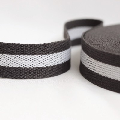 Polyester belt beige and off-white