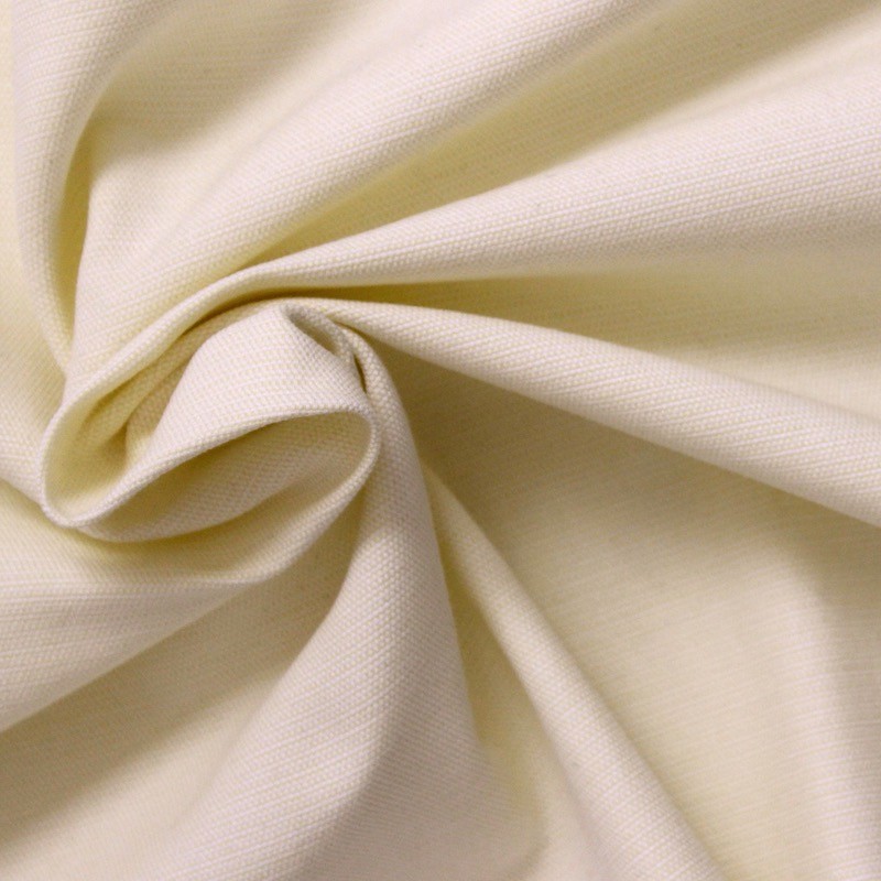 Tissu coton bachette jaune pâle