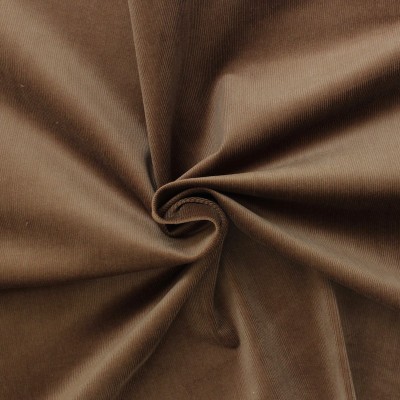 Tissu en velours côtelé brun châtaigne