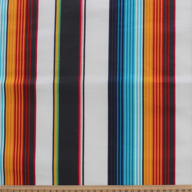 Gestreepte strandstoel canvas in dralon - kleurrijk 