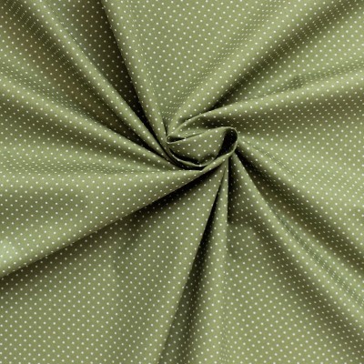 Cotton fabric with dots - khaki