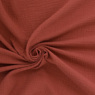 Double cotton gauze - tomette red 
