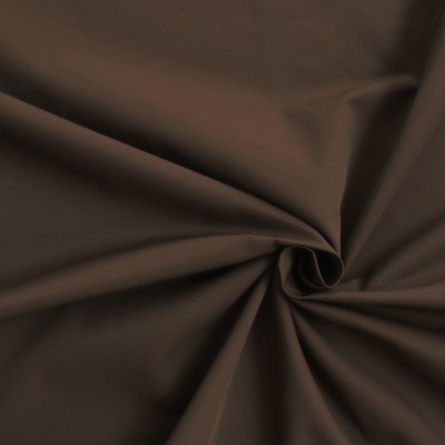 Fabric in cotton and polyamide - chestnut brown 
