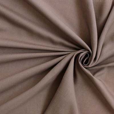 Veil fabric in cotton and polyester - taupe 