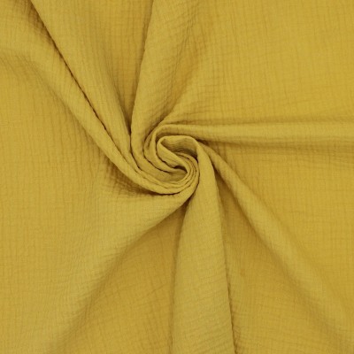 Double cotton gauze - mustard yellow