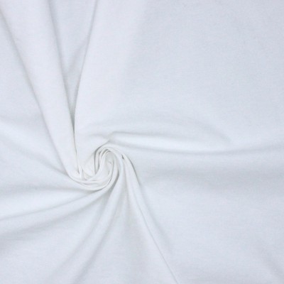 Tissu en coton et polyester blanc