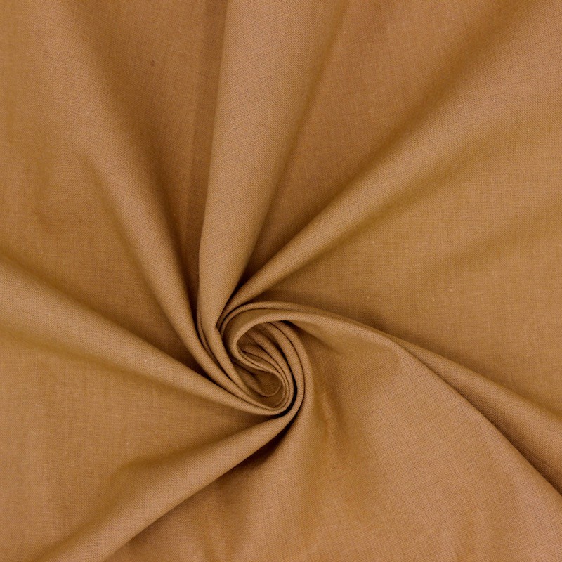 Cretonne fabric - plain camel 
