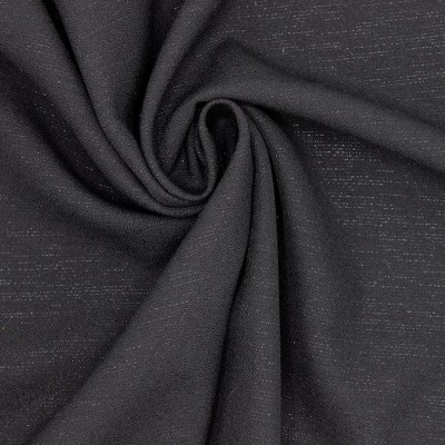 Tissu  noir en laine,  polyester et lurex
