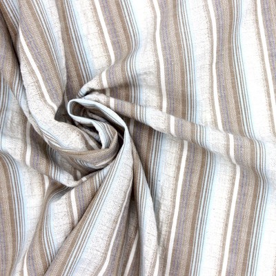 Striped fabric in cotton and elastane