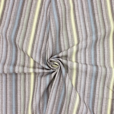 Striped fabric in cotton and elastane