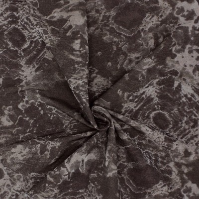 Jersey stof uit polyester en elastaan donkergrijs 