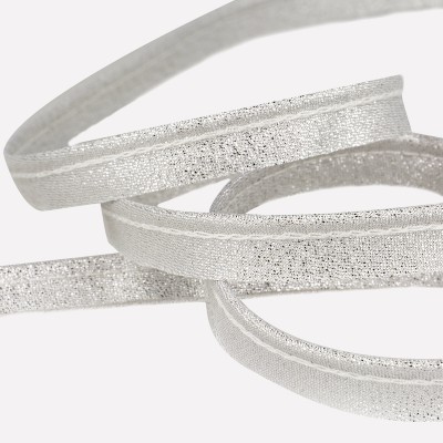 Piping cord Lurex silver-coloured