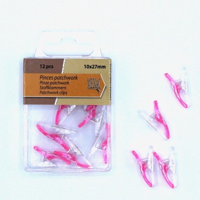 Patchwork clips - pink
