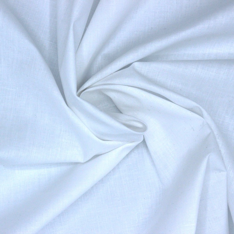 Fabric in cotton and polyester - white 