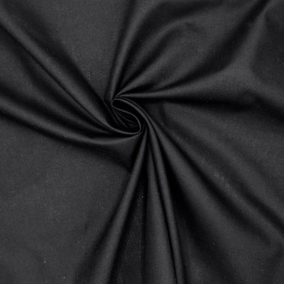 Tissu en coton et polyester noir