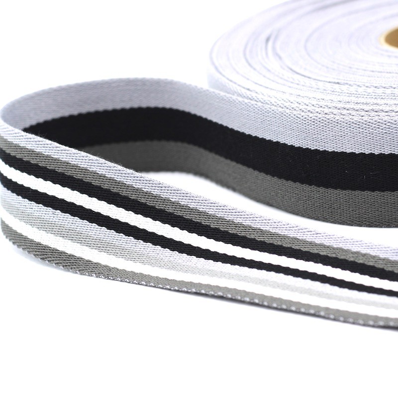 Polyester belt beige and off-white