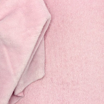 Tissu éponge bambou polyester et coton rose