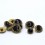 Button with metal aspect - gold and black