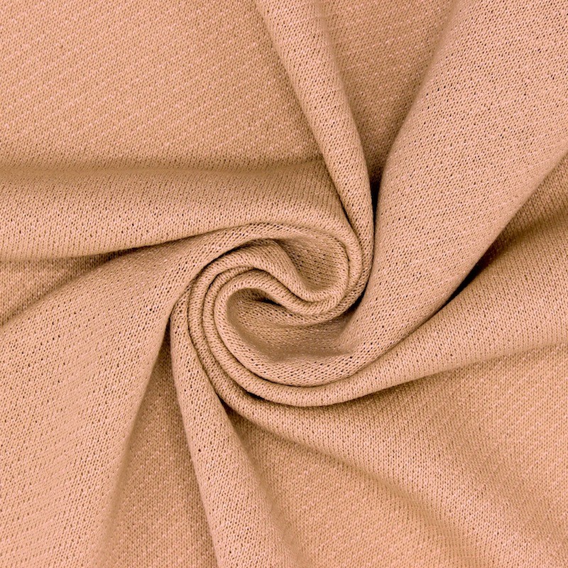 Tissu en coton et Rafia beige