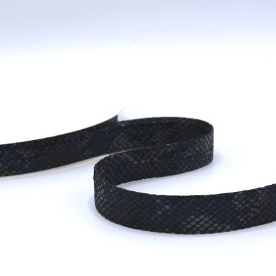 leather ribbon snake - black 