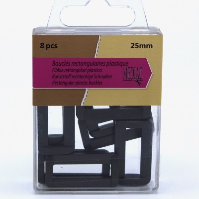 Rectangular plastic loop - black