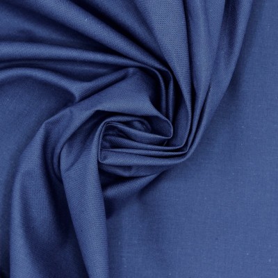 Tissu 100% coton uni bleu roy