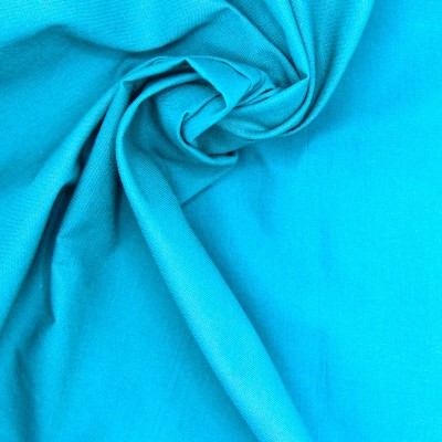Tissu 100% coton uni turquoise