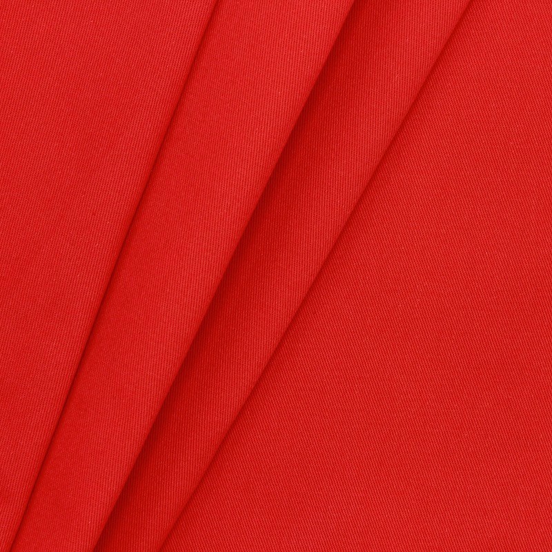 Tissu 100% coton sergé rouge