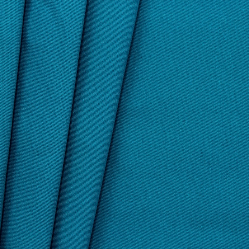 100% cotton with twill weave - peacock blue