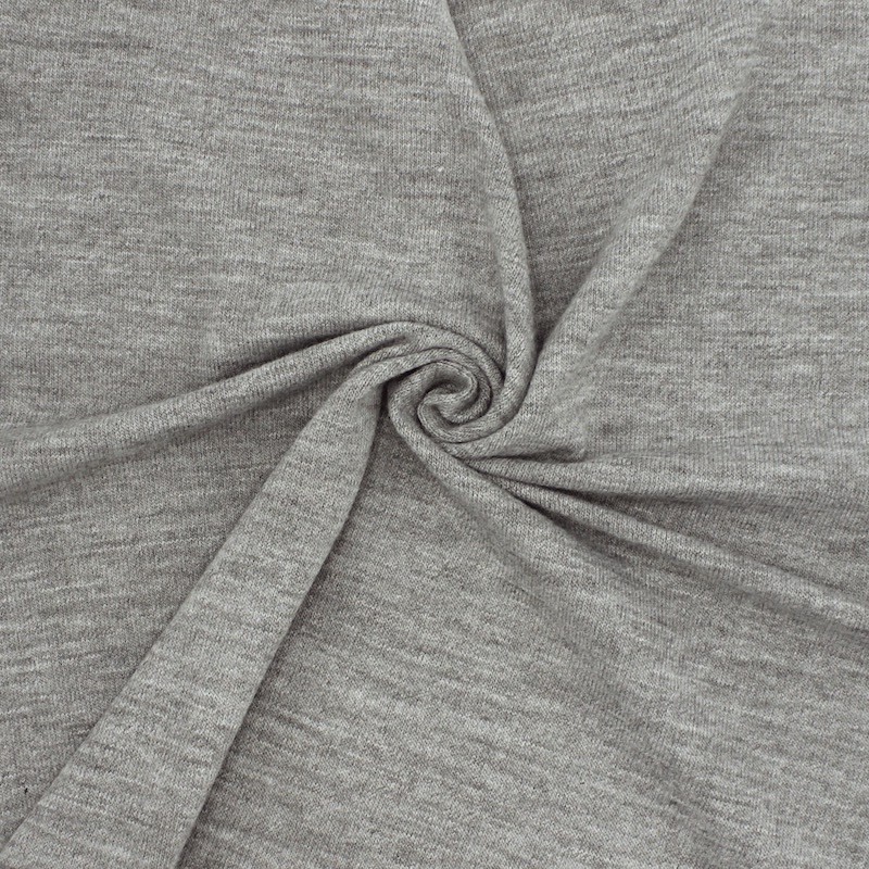 Gebreide stof in polyester - grijs