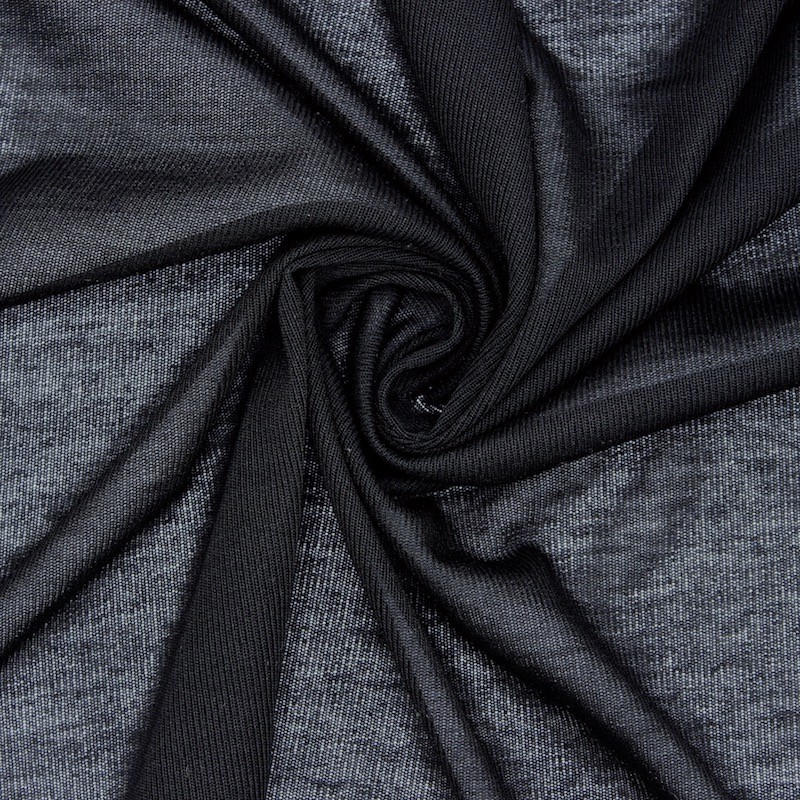 Thin jersey fabric - black