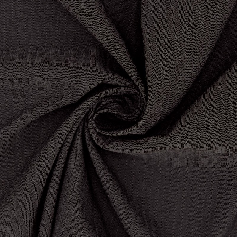 Stretch fabric with thin herringbone and denim effect