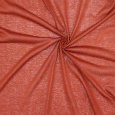 Gebreide lichte stof in polyester - paprikabruin
