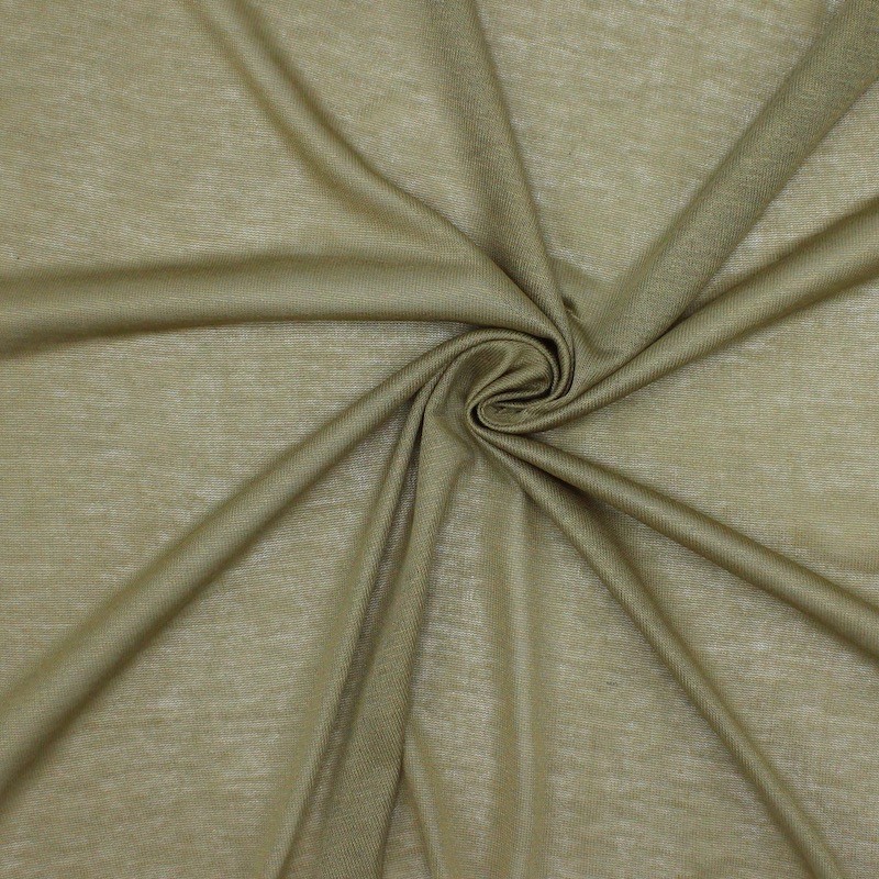 Tissu maille légère en polyester kaki