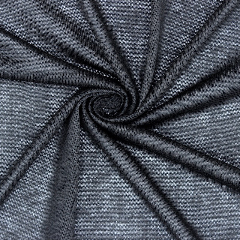 Tissu maille légère en polyester noir