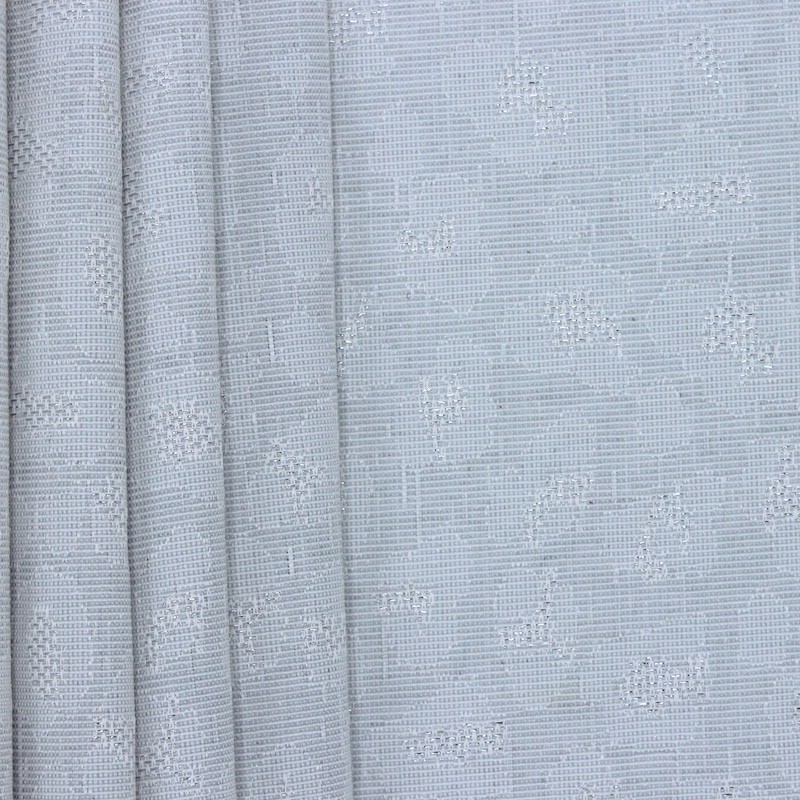 Jacquard upholstery fabric with silver thread
