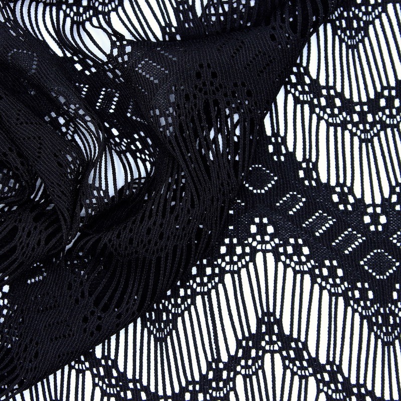 Charleston style lace - black