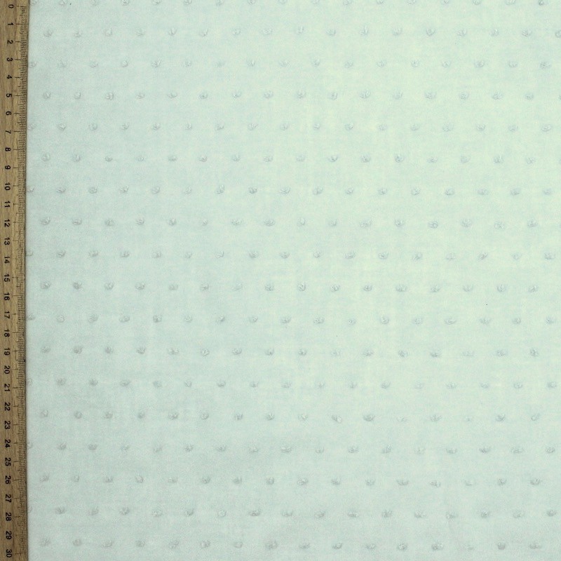 Cotton with embroidered dots - ice blue