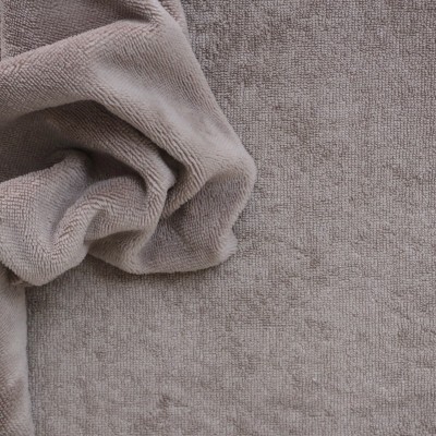 Terry fabric in cotton and bamboo - taupe