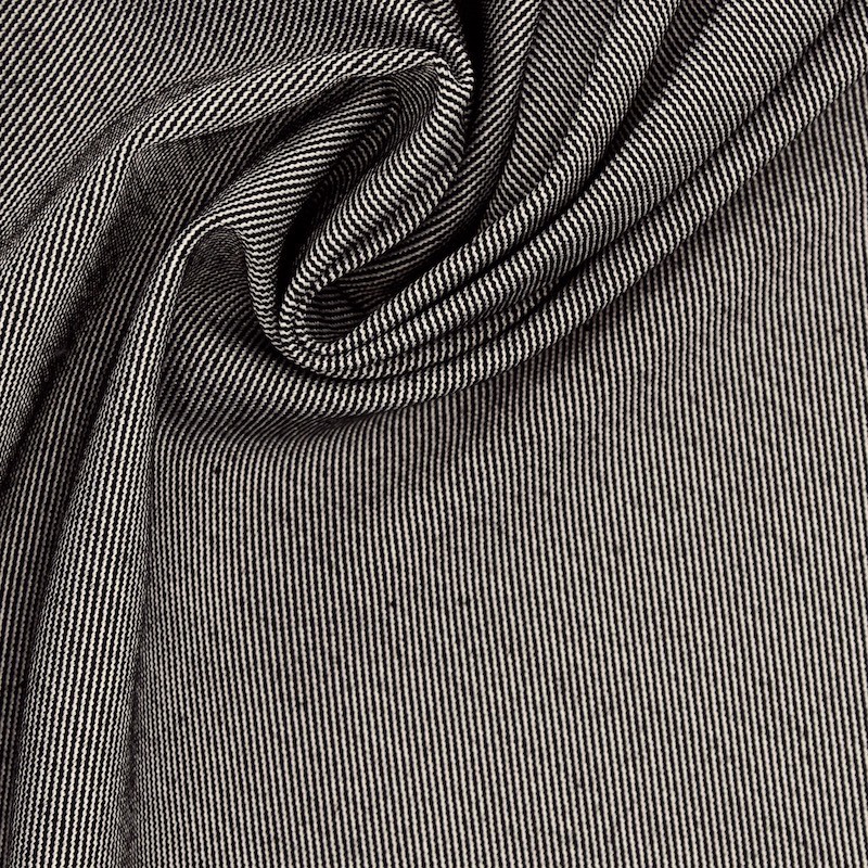 beau tissu coton sergé jean imprimé stretch 100x140 cm 