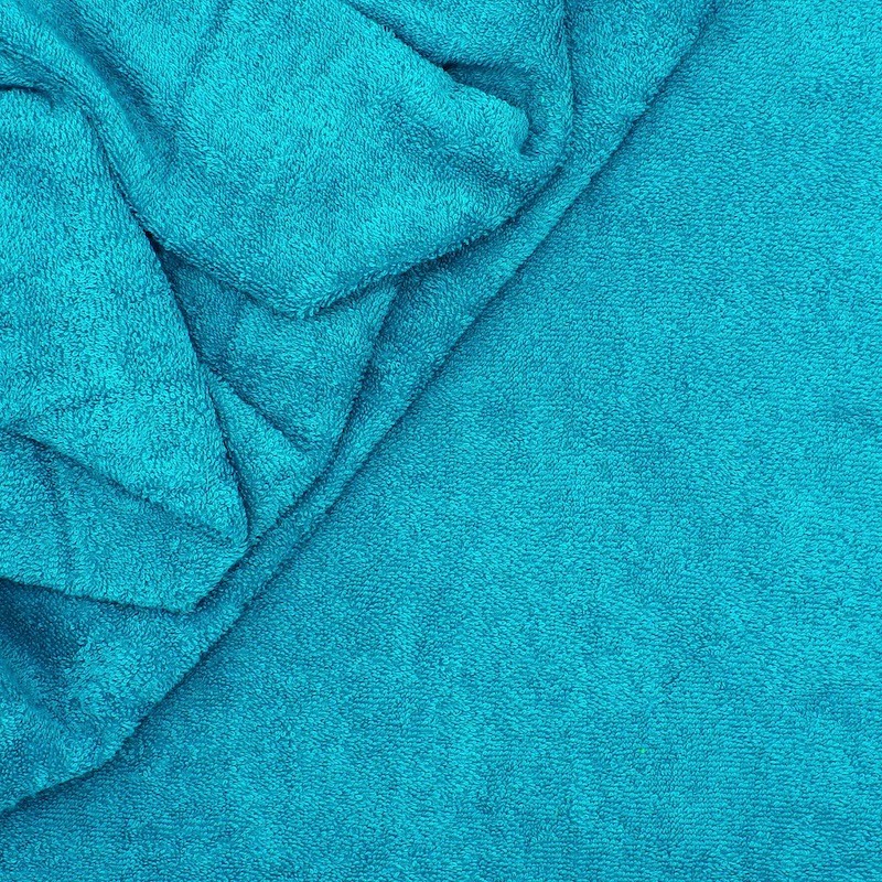 Tissu éponge hydrophile 100% coton bleu canard