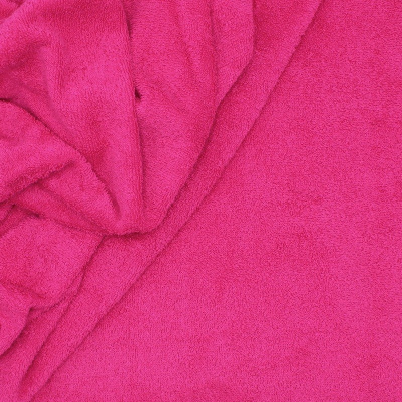 Raspberry pink terry fabric