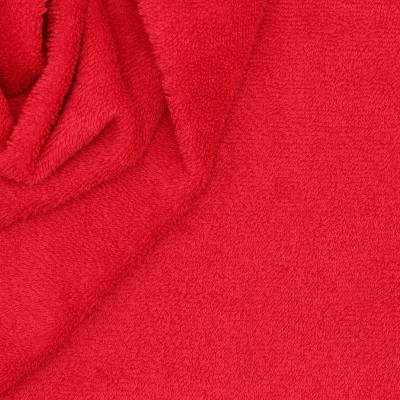Tissu éponge hydrophile 100% coton rouge 