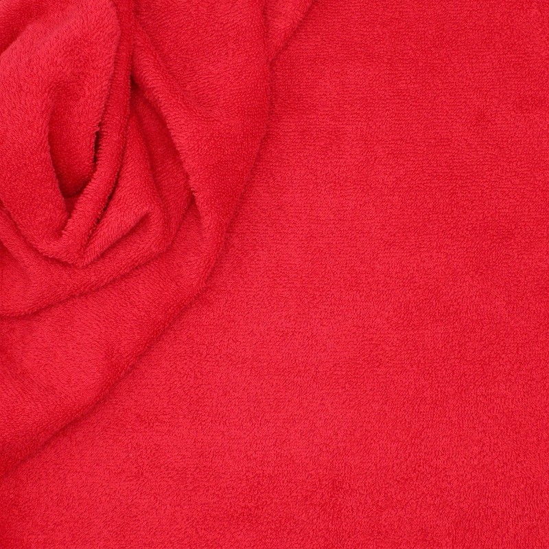 Red terry fabric