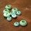 Resin button - pistachio green