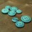Resin button - frost blue 