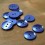 Resin button - ultramarine blue