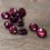 Oval resin button - wine red