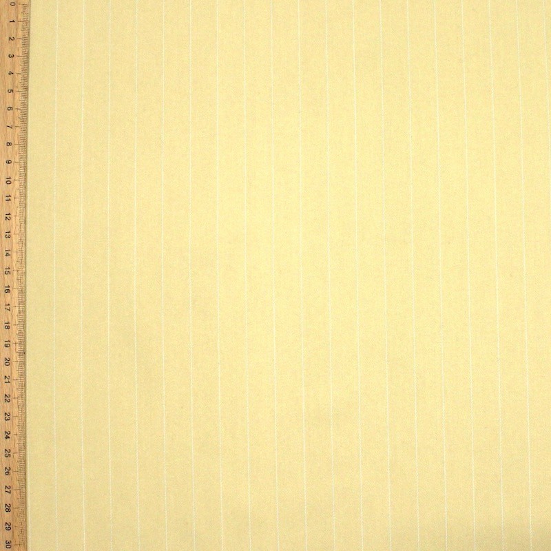 Extensible satin with thin stripes - beige