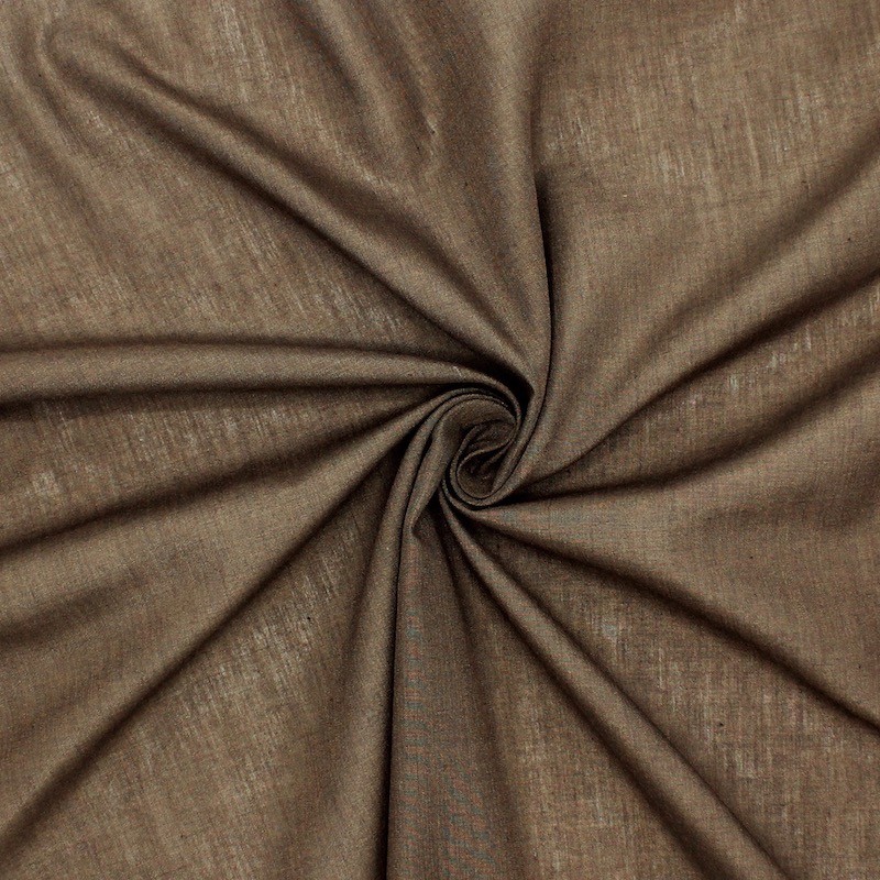 Voile de polyester et coton brun
